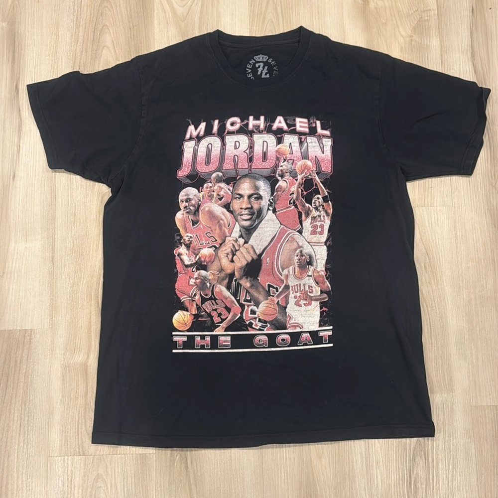 The NBA Goat Michael Jordan Seven Seven’s Tees Tshirt Men’s Large Jordan Homage
